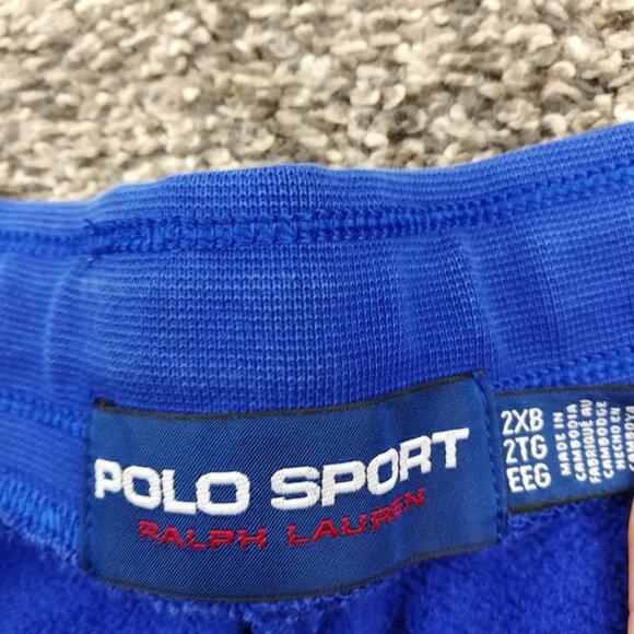Polo Sport Ralph Lauren Sweatpants Mens 2XB Fleece Joggers Blue Spell Out - Picture 3 of 8